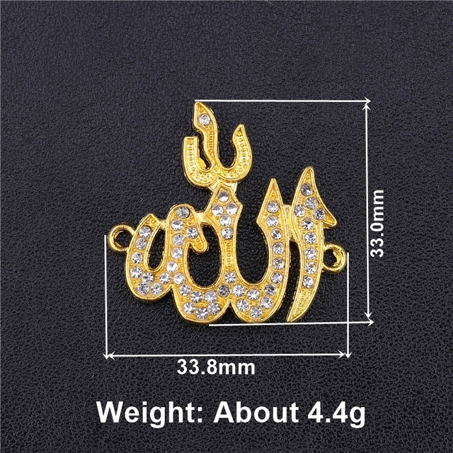 Tworzenie biżuterii religijnej - zestaw srebrno-złotych charmsów Allah z dżetami Cz dla muzułmańskich wisiorków DIY - Wianko - 13
