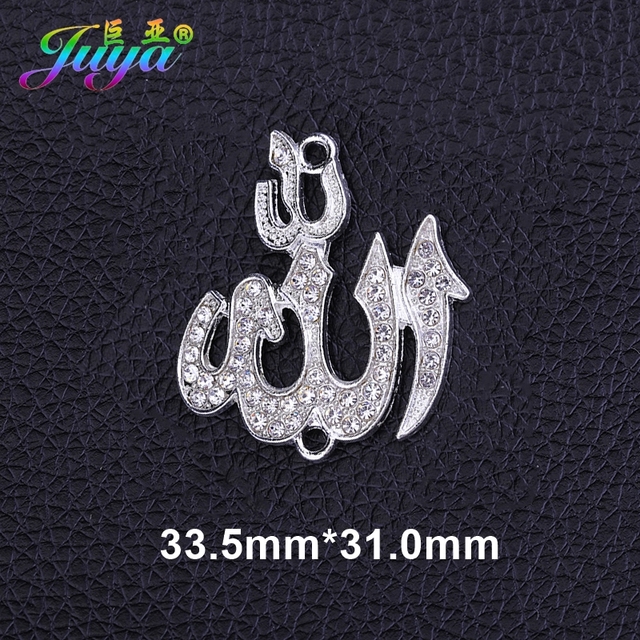 Tworzenie biżuterii religijnej - zestaw srebrno-złotych charmsów Allah z dżetami Cz dla muzułmańskich wisiorków DIY - Wianko - 11