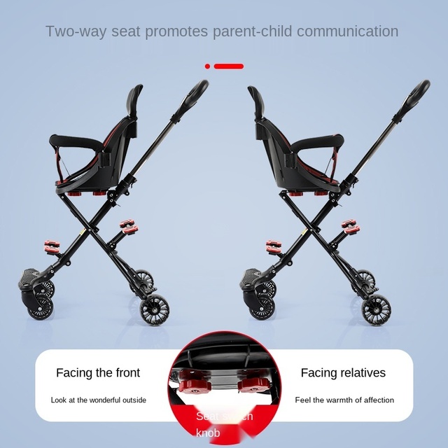 Wózek dwukierunkowy Sneak Eva, składany, wysoki krajobraz, dla dzieci od 1 do 5 lat - Wianko - 3