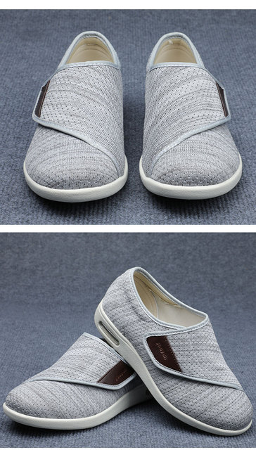 Regulowane męskie buty na spuchnięte stopy - wygodne obuwie nieformalne - Wianko - 15