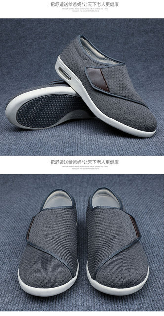 Regulowane męskie buty na spuchnięte stopy - wygodne obuwie nieformalne - Wianko - 16