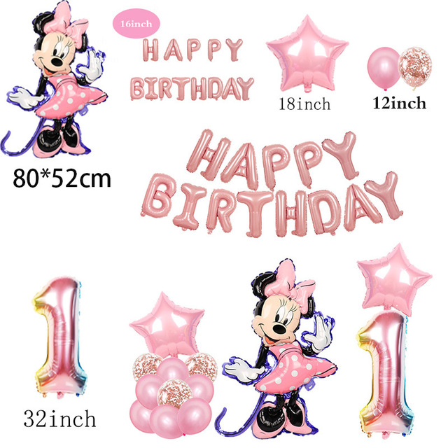 Folia aluminiowa cyfrowy balon z postaciami Minnie Mickey Mouse - urodzinowa dekoracja dziewczynki - Wianko - 1