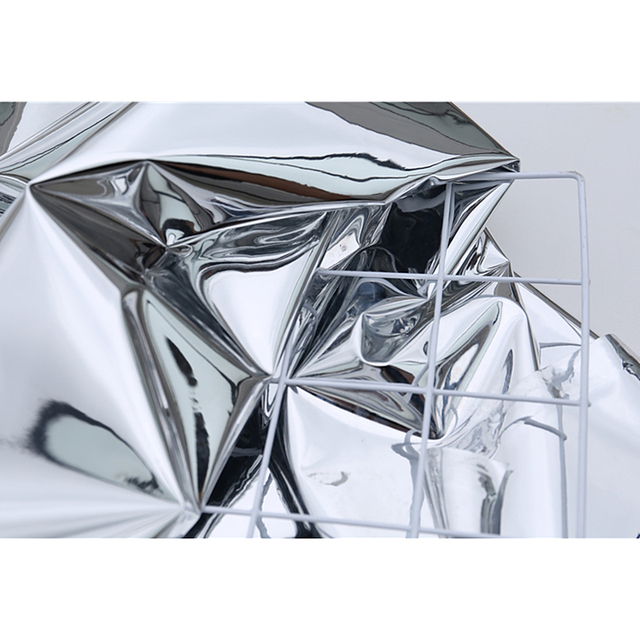 Chzimade 50x137cm srebrne lustro odblaskowe, wodoodporne dwustronne ubranie z tkaniny TPU - Wianko - 2