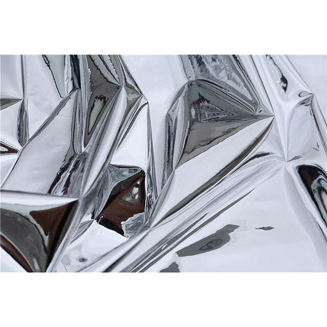 Chzimade 50x137cm srebrne lustro odblaskowe, wodoodporne dwustronne ubranie z tkaniny TPU - Wianko - 6