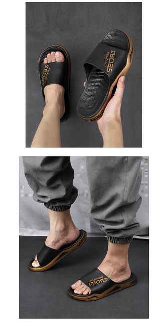 Męskie sportowe kapcie KEEROP PVC - trendy obuwie plażowe, antypoślizgowe oraz oddychające Flip Flop - Wianko - 9