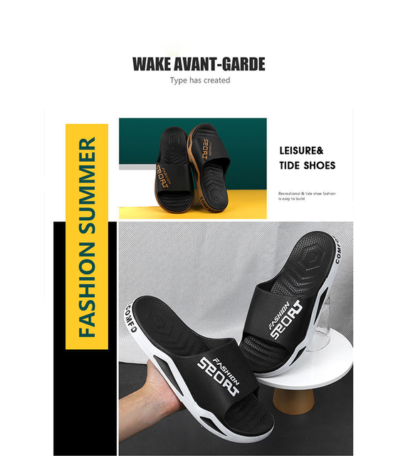 Męskie sportowe kapcie KEEROP PVC - trendy obuwie plażowe, antypoślizgowe oraz oddychające Flip Flop - Wianko - 3