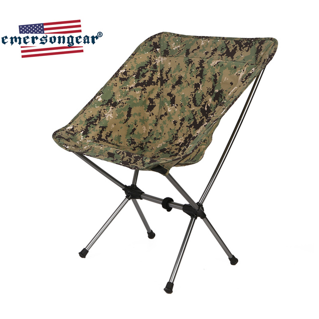 Krzesło składane Emersongear Camping wędkarskie podróżne ogrodowe oświetlenie polowanie kamuflaż EM7076 - Wianko - 7