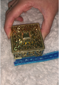 Mini plastikowe pudełko na ciastka z 4 sztukami, złota folia, 6cm, idealne na ślub, przyjęcie dla dzieci i inne uroczystości - Wianko - 1