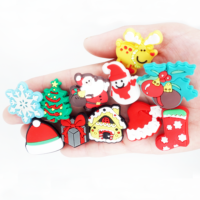 Uroki Bożego Narodzenia: Zestaw klamer do butów Snowman Xmas, drzewko świętego Mikołaja, charmsy dla Croc Jibz Sneakers - dziecięcy prezent - Wianko - 5