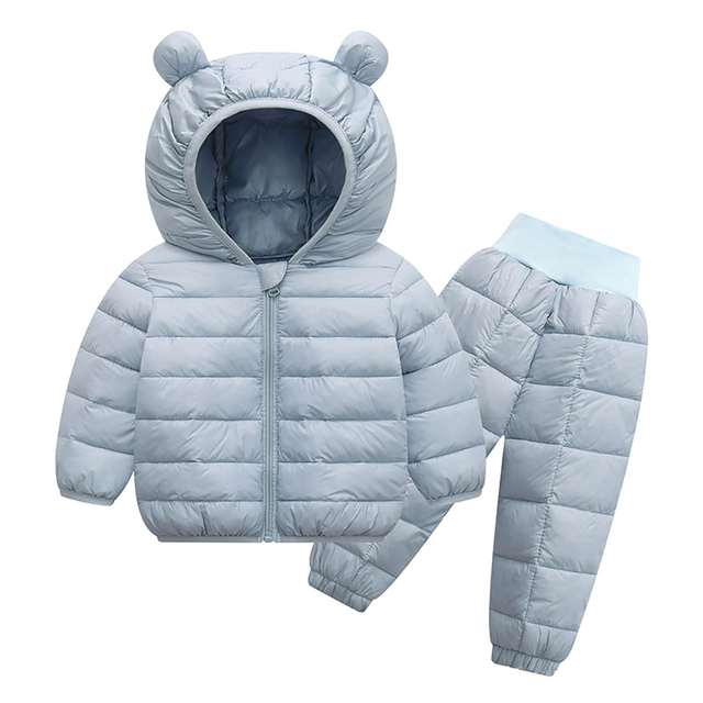 2021 Moda - Nowy Zestaw Dziecięcy 2 szt. Płaszcz + Spodnie Zimowe dla Małych Dziewczynek i Chłopców - Wianko - 13
