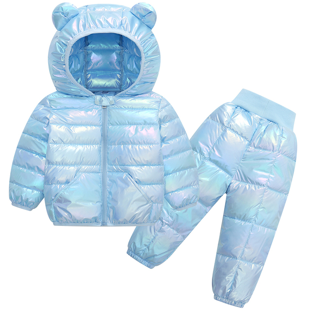 2021 Moda - Nowy Zestaw Dziecięcy 2 szt. Płaszcz + Spodnie Zimowe dla Małych Dziewczynek i Chłopców - Wianko - 6