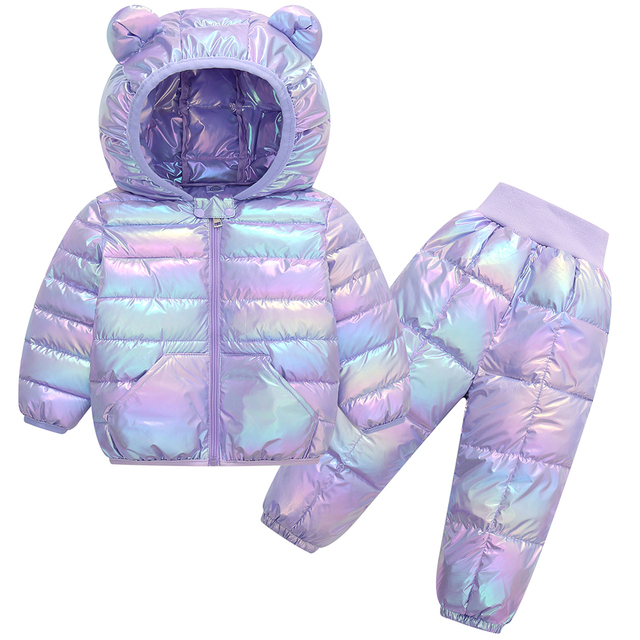 2021 Moda - Nowy Zestaw Dziecięcy 2 szt. Płaszcz + Spodnie Zimowe dla Małych Dziewczynek i Chłopców - Wianko - 2