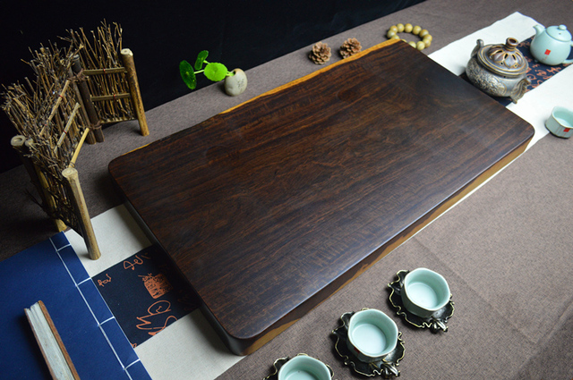 Misa z solidnego drewna do herbaty Kung Fu, prostokątna, duża - Wianko - 11