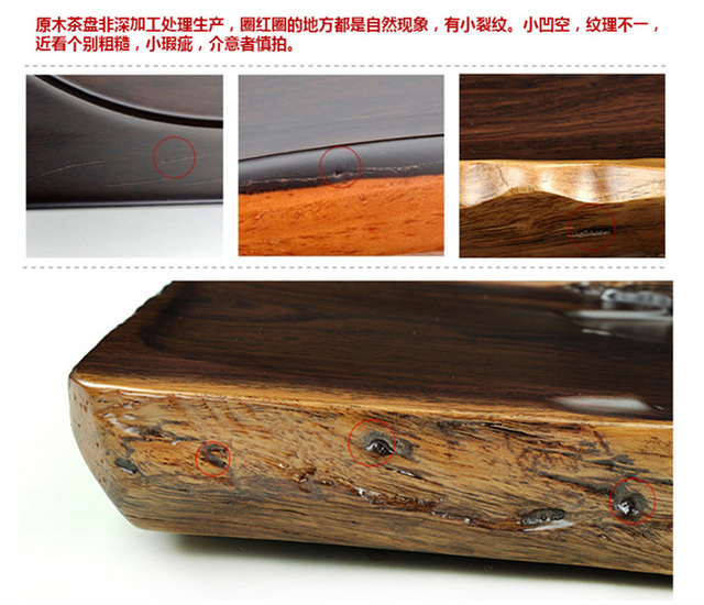 Misa z solidnego drewna do herbaty Kung Fu, prostokątna, duża - Wianko - 40