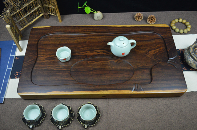 Misa z solidnego drewna do herbaty Kung Fu, prostokątna, duża - Wianko - 8