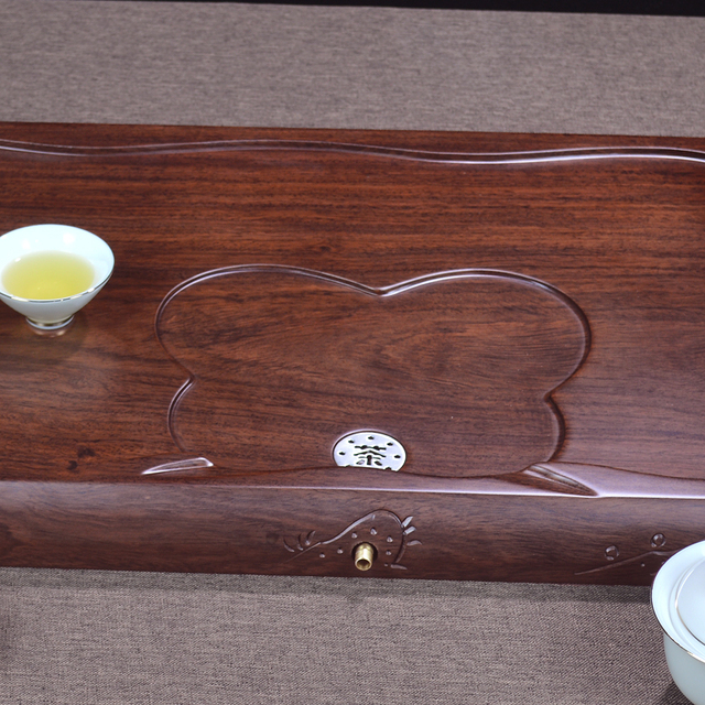 Misa z solidnego drewna do herbaty Kung Fu, prostokątna, duża - Wianko - 31
