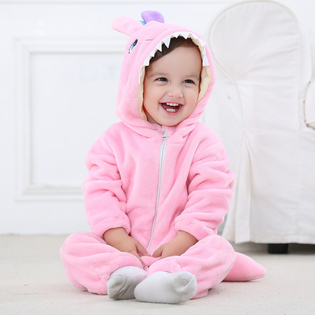 Dziecięce piżamy zwierzaki z kreskówek - różowy królik - Wianko - 5