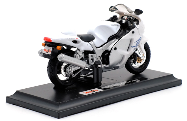 Model motocykla Suzuki GSX 1300R 1:18, wykonany z odlewu ze stopu, z funkcjonującym amortyzatorem - idealna zabawka kolekcjonerska dla dzieci - Wianko - 6