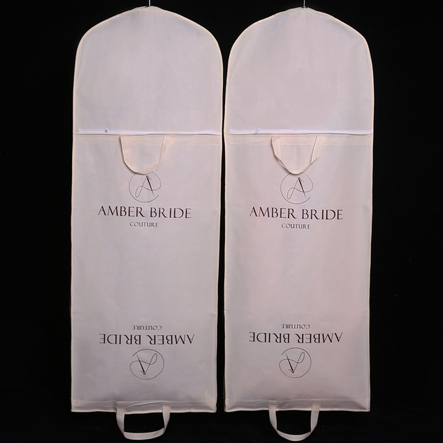 Pokrowiec ochronny na suknię ślubną 180cm, składany, oddychający, z torbą na odzież, przechowywanie na wieszaku - Wianko - 6