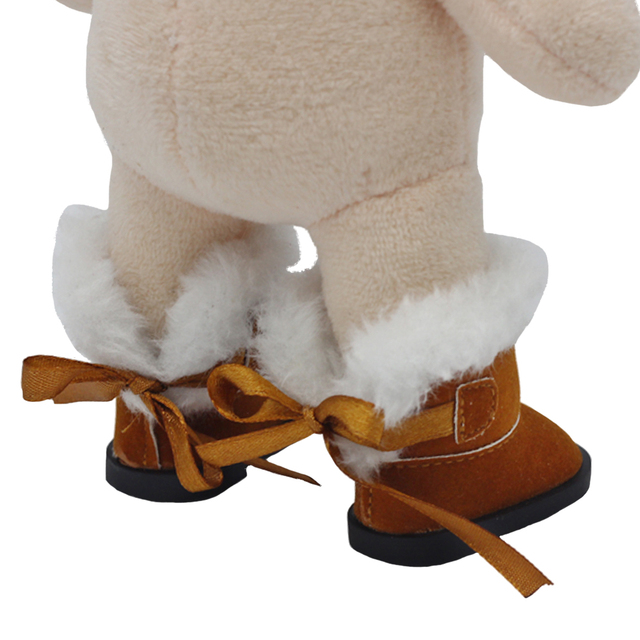 Lalki Boot 5.5*2.8cm dla 1/6 1/4 BJD Doll - Mini śnieżne buty zimowe EXO, rosyjska lalka 14.5 cala - akcesoria do lalek - Wianko - 3