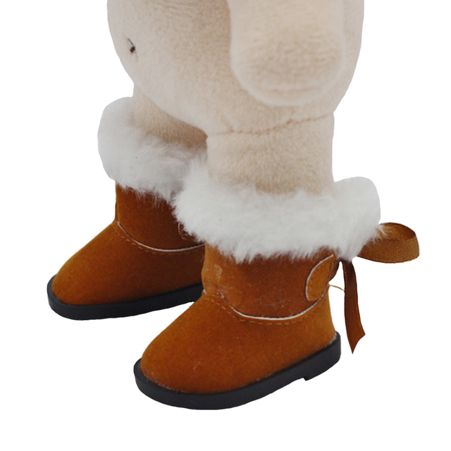 Lalki Boot 5.5*2.8cm dla 1/6 1/4 BJD Doll - Mini śnieżne buty zimowe EXO, rosyjska lalka 14.5 cala - akcesoria do lalek - Wianko - 2