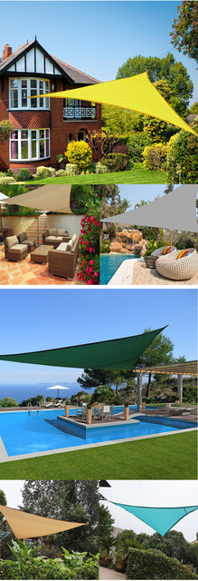Wodoodporna tkanina zacieniająca prostokątna markiza Tarp do campingu - parasol przeciwsłoneczny na plażę, ogród, patio i basen, materiał 300D - Wianko - 4
