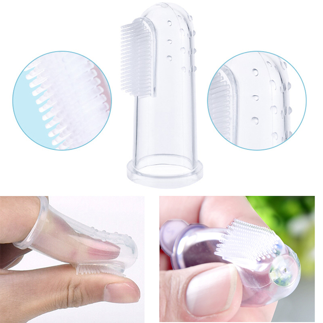 Silikonowa szczoteczka do zębów na palec dla dziecka z pudełkiem - Wianko - 5