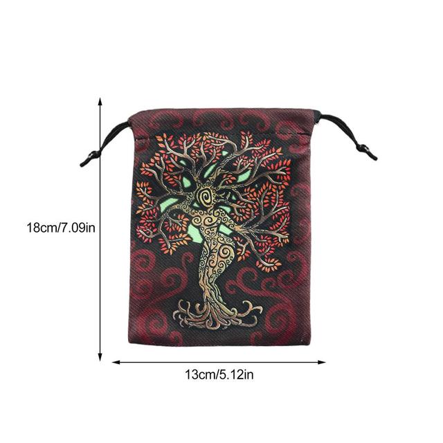 Torba do przechowywania kart tarota 13x18cm, aksamitna, dwustronna, drukowana, ze sznurkiem - Tarot Storage Organizer na imprezę - Wianko - 9