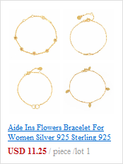 Bransoletka AIDE 2021 Trend 925 srebro, złoty łańcuszek, cyrkon, luksusowa biżuteria dla kobiet - Wianko - 10
