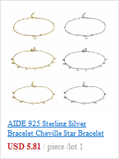 Bransoletka AIDE 2021 Trend 925 srebro, złoty łańcuszek, cyrkon, luksusowa biżuteria dla kobiet - Wianko - 7