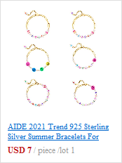 Bransoletka AIDE 2021 Trend 925 srebro, złoty łańcuszek, cyrkon, luksusowa biżuteria dla kobiet - Wianko - 5