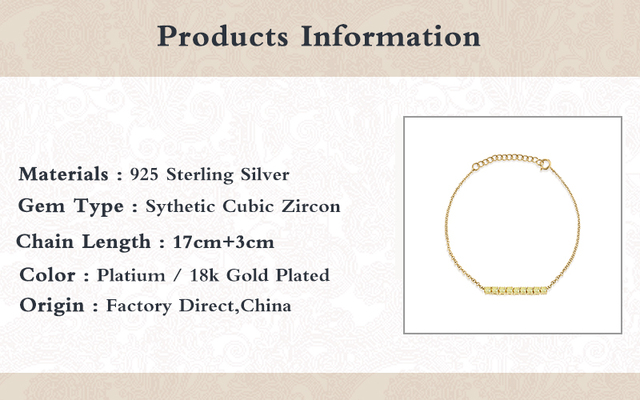 Bransoletka AIDE 2021 Trend 925 srebro, złoty łańcuszek, cyrkon, luksusowa biżuteria dla kobiet - Wianko - 42
