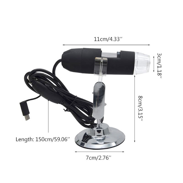 Mikroskop elektroniczny USB 1600X 1080P z kamerą cyfrową stereo, endoskopem USB i 8 diodami LED na metalowym stojaku - Wianko - 18