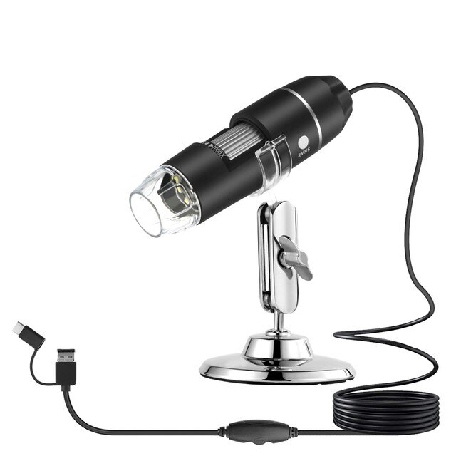 Mikroskop elektroniczny USB 1600X 1080P z kamerą cyfrową stereo, endoskopem USB i 8 diodami LED na metalowym stojaku - Wianko - 13