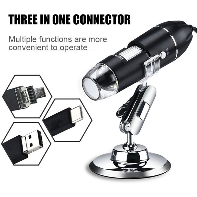 Mikroskop elektroniczny USB 1600X 1080P z kamerą cyfrową stereo, endoskopem USB i 8 diodami LED na metalowym stojaku - Wianko - 16