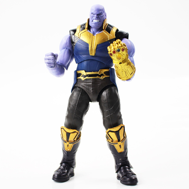 Figurki PVC Avengers Superhero - Thanos, Thor, Hulk, Ant Man, Hawkeye, Tony, Spiderman - 14-20cm, ruchome - Wianko - 3