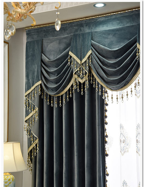 Luksusowe jednokolorowe aksamitne zasłony z tkaniny do salonu i sypialni - Wianko - 17