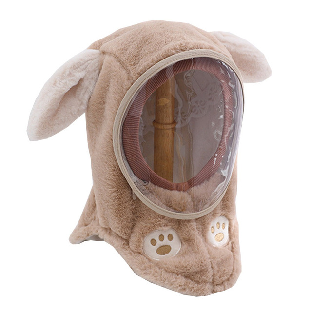 Nowa zimowa czapka dla niemowląt - królik niedźwiedź, pluszowe nauszniki, kapturem, wiatroszczelna - Wianko - 11