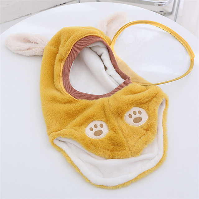 Nowa zimowa czapka dla niemowląt - królik niedźwiedź, pluszowe nauszniki, kapturem, wiatroszczelna - Wianko - 5