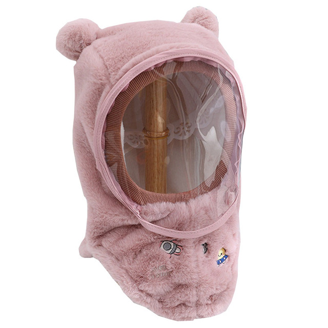 Nowa zimowa czapka dla niemowląt - królik niedźwiedź, pluszowe nauszniki, kapturem, wiatroszczelna - Wianko - 13