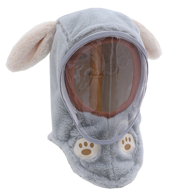 Nowa zimowa czapka dla niemowląt - królik niedźwiedź, pluszowe nauszniki, kapturem, wiatroszczelna - Wianko - 10