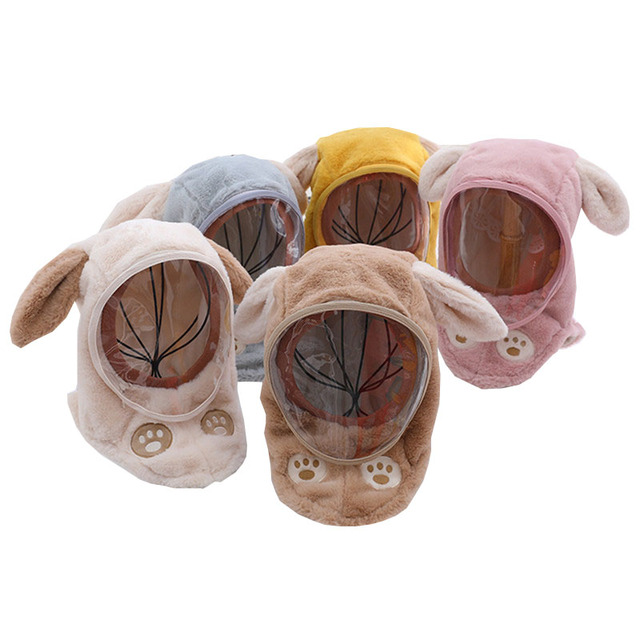 Nowa zimowa czapka dla niemowląt - królik niedźwiedź, pluszowe nauszniki, kapturem, wiatroszczelna - Wianko - 7