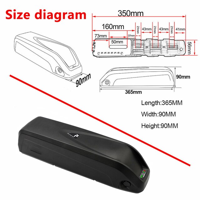 Bateria ebike Downtube z uchwytem wspornika HL1 - 5-pinowe złącze, akcesoria do rowerów elektrycznych - Wianko - 3