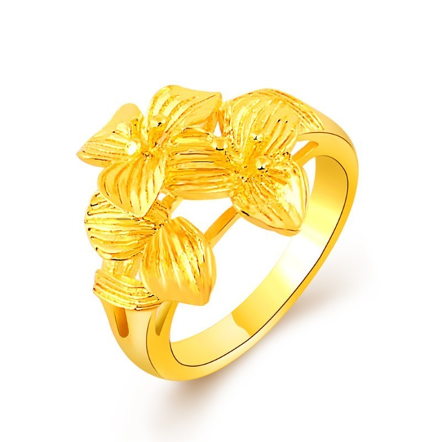 Obrączki biżuteria 24K złoto kolorowe pierścienie wysokiej jakości dla kobiet JR038 - Wianko - 2