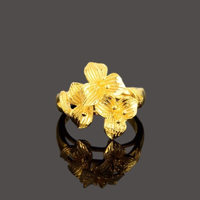 Obrączki biżuteria 24K złoto kolorowe pierścienie wysokiej jakości dla kobiet JR038 - Wianko - 3