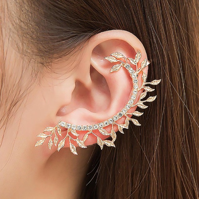 Kolczyki damskie Ear Cuff z cyrkoniami w kształcie gwiazdy, bez przekłuwania ucha - Wianko - 23