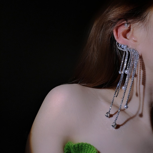 Kolczyki damskie Ear Cuff z cyrkoniami w kształcie gwiazdy, bez przekłuwania ucha - Wianko - 9