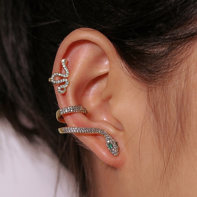 Kolczyki damskie Ear Cuff z cyrkoniami w kształcie gwiazdy, bez przekłuwania ucha - Wianko - 10