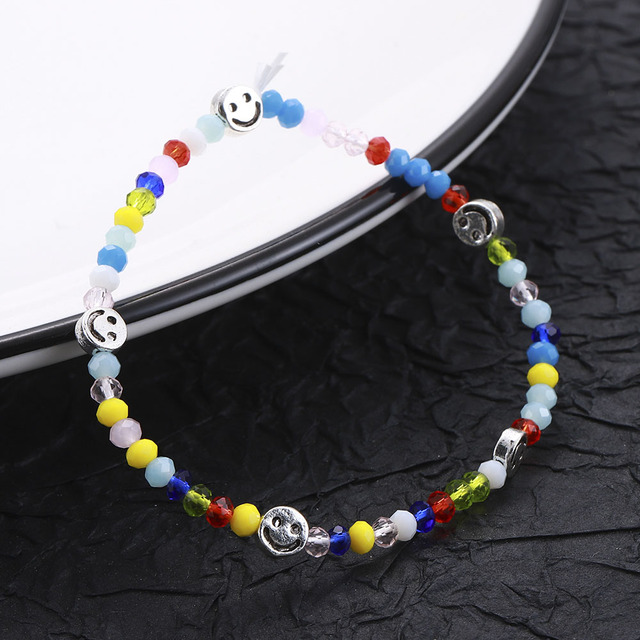 Ręcznie wyszywana bransoletka Korea Retro zroszony kolor z koralikami – biżuteria akrylowa, słodki prezent - Wianko - 16