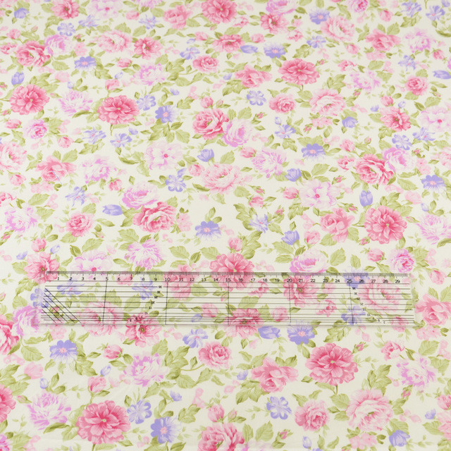 Tekstylia domowe Patchwork Scrapbooking pościel z tkanin Catton 100% - róże, kwiatowe wzory, dekoracja skośna - Wianko - 3